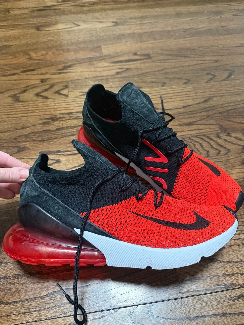Nike wAir Max 270 Flyknit Chile Red / Black Style AO1023 601